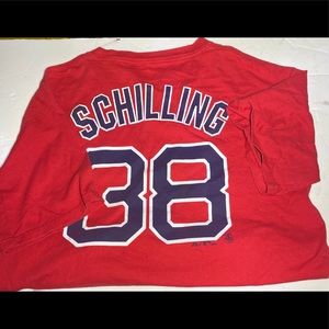 VINTAGE THROWBACK Curt Schilling Red Sox T-shirt by Majestic (2008) - UNWORN